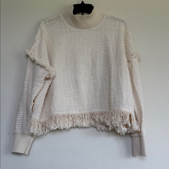 Zara Sweaters - Zara Cream Ribbed Knit Sweater